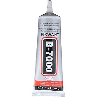 B-7000 Clear Glue for Rhinestones Crafts, Clothes Shoes Fabric, B7000 High Viscosity Glues for Cell Phone Screen Repair Jewelry Stone Metal Nail Art Glass (1x110ML/3.7fl.oz)