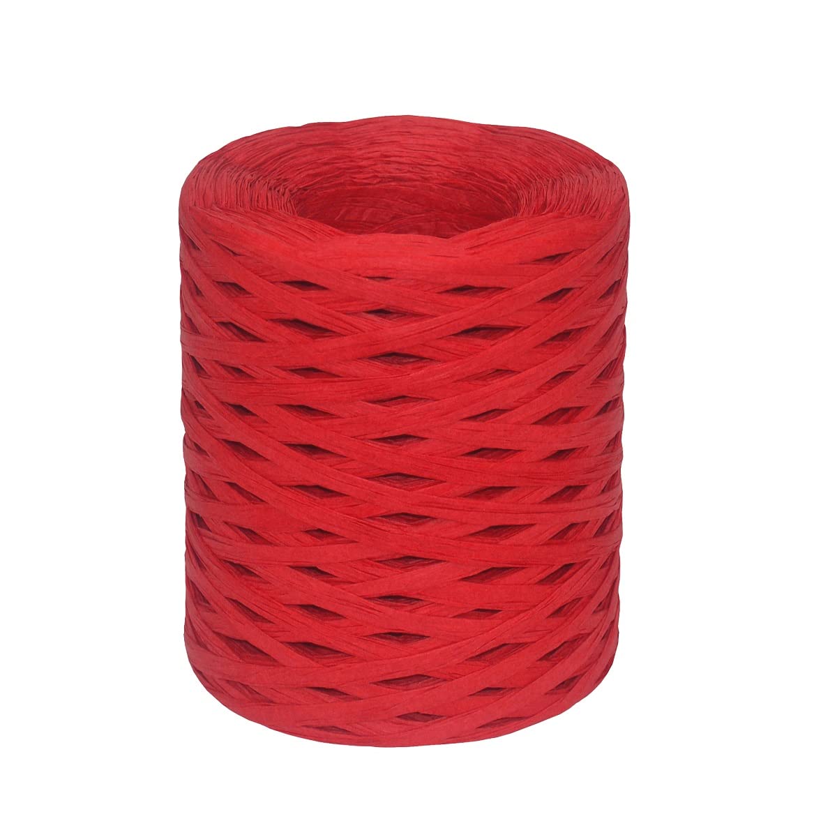 Raffia Paper Ribbon 1/4 Inch by 218 Yards for DIY Craft Gift Box Packing Paper Twine (Red, 218Yards)