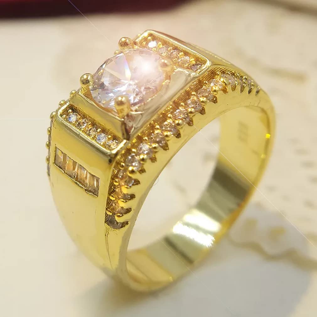 925 Sterling Silber Ring Verlobungsringe für Männer Geschenk 2CT Diamant Feiner Schmuck