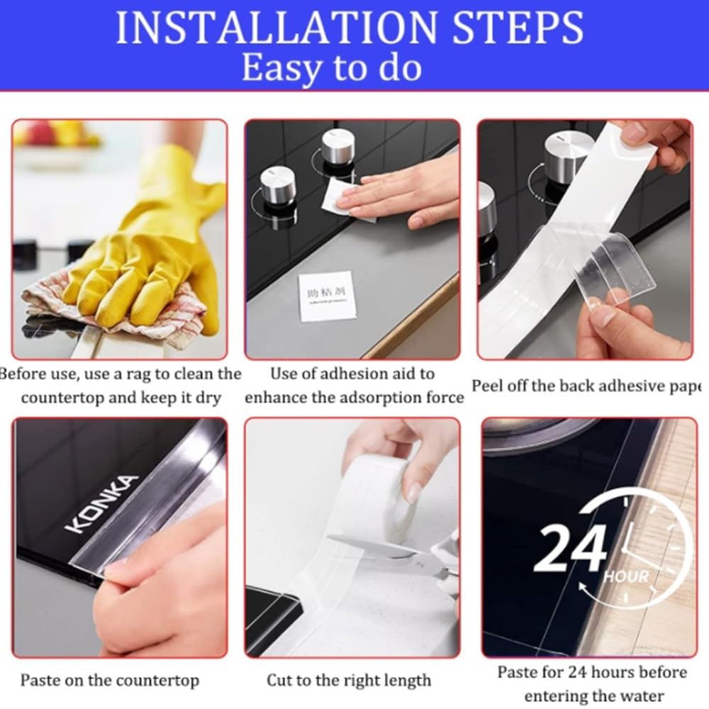 nastro sigillante autoadesivo, Nastro sigillante impermeabile in PVC nero 3 rotoli da 1,5 pollici x 10,5 piedi