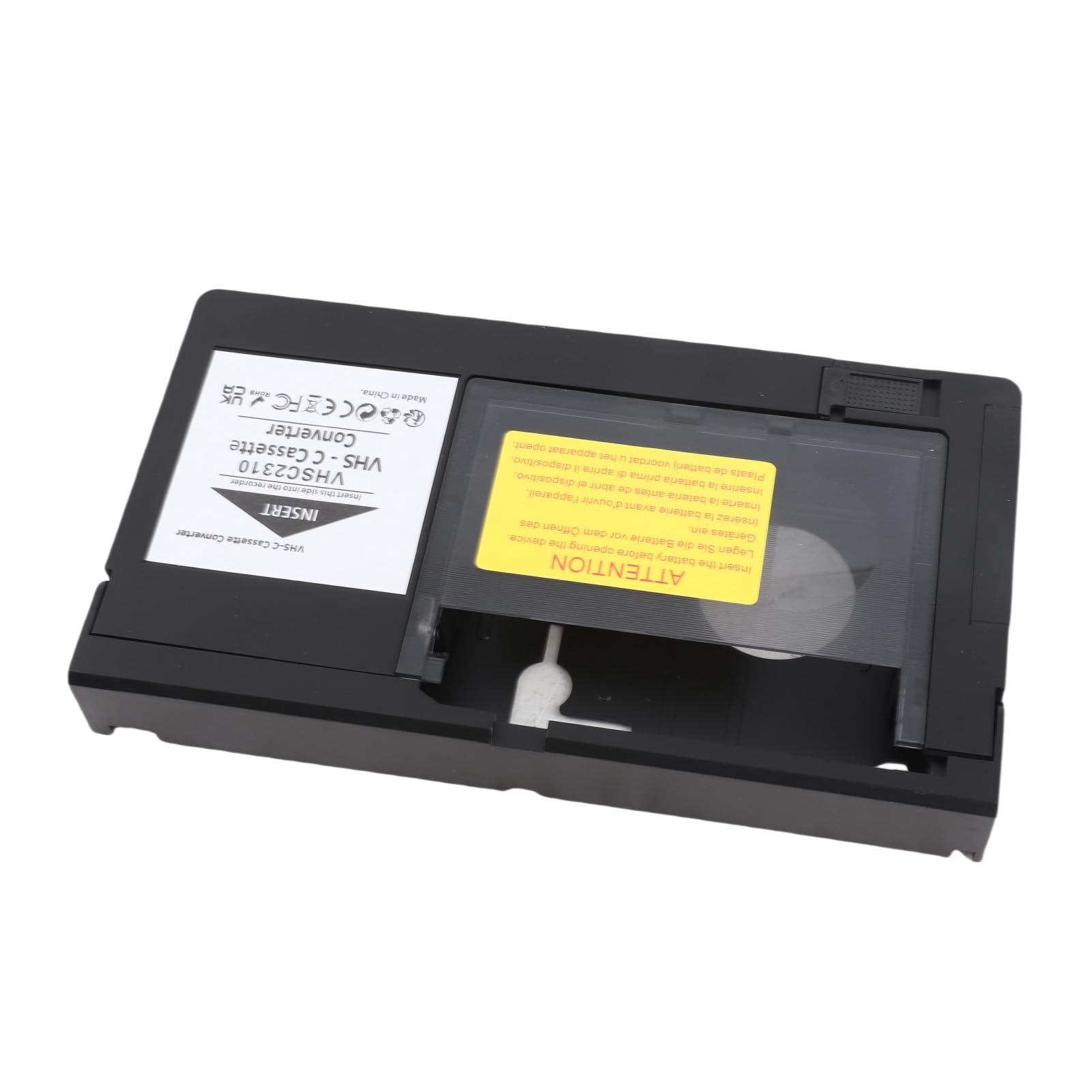 YUYTE Adapter für Kassetten Camcorder-Kassetten-Adapterbox für VHS-zu-VHS-C-Konverter mit Wiedergabe- und Aufnahmefunktion, EIN-Tasten-Steuerung für Nostalgisches Videoerlebnis