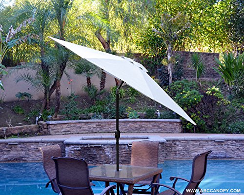 Image of ABCCANOPY 9ft Market Umbrella Replacement Patio Umbrella Top Outdoor Umbrella Canopy 8 Ribs 23+ Colors(Sorrento White)