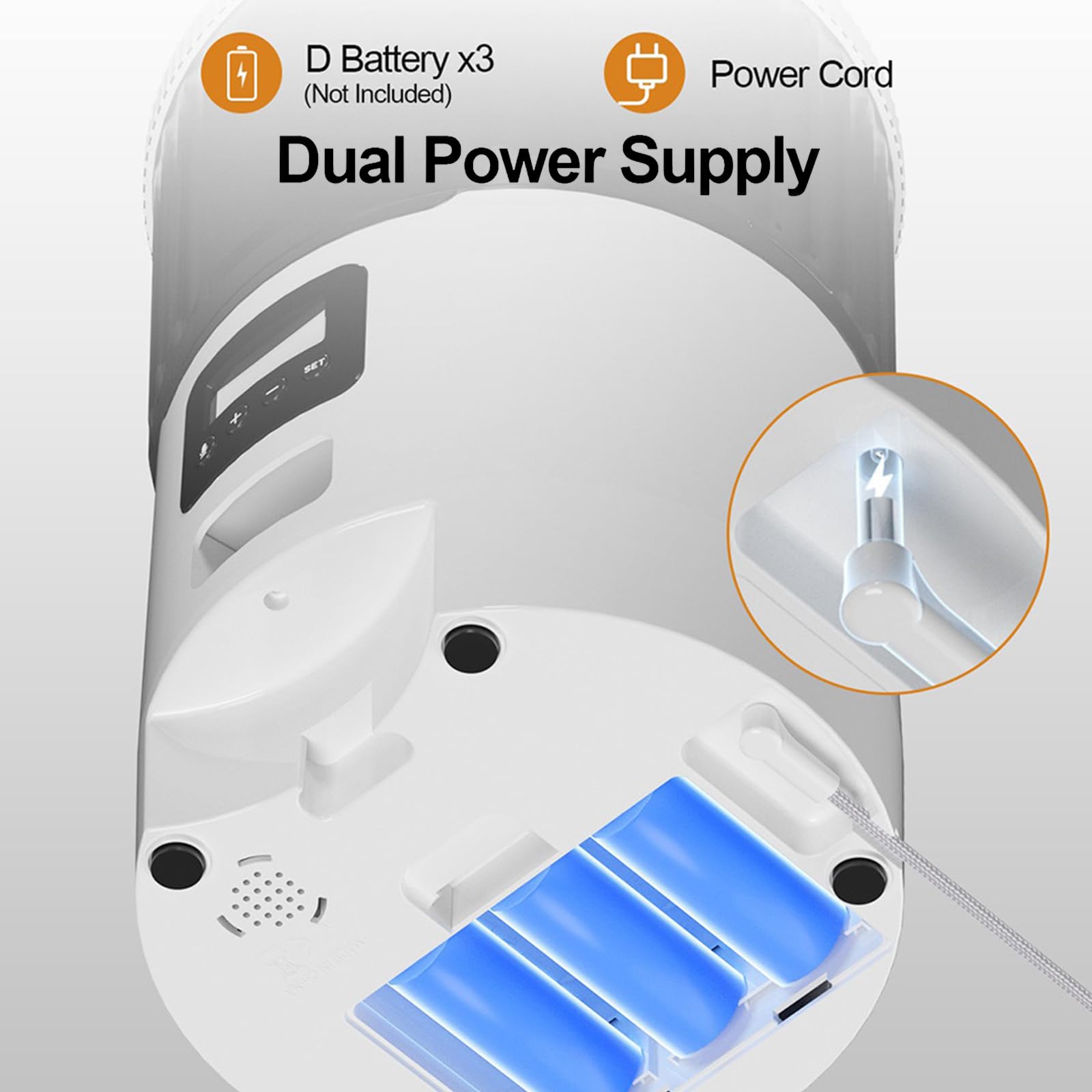 Distributore Automatico Cibo Gatti 4L 2.4G WiFi Distributore Cibo Gatti Collegare App Dispenser Cibo Gatti con Timer Programmabile 1-6 Pasti al Giorno Voce 10S,Bianca,Button