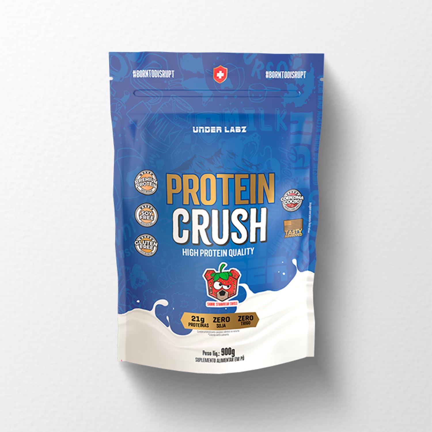 Whey Protein Crush 900g - Sabor Strawbear Swiss(Morango) - Under