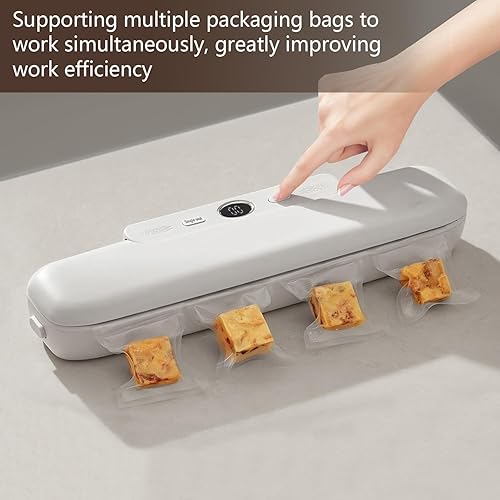 Miniatura 6 de Máquina selladora al vacío LaType 2025 para almacenamiento de alimentos, sistema automático compacto de sellado de aire con tecnología a prueba de