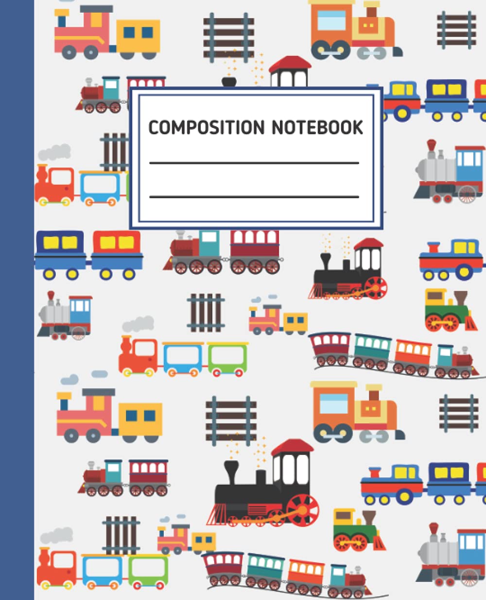 Composition Notebook: Train Primary Composition Notebooks Wide Ruled Paper For Kids, For Student Take Notes and Writing.