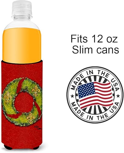 Vista 103 de Caroline's Treasures 8137LITERK Mardi Gras Fleur de lis Nation Botella de vino Hugger Botella Enfriador de Frigorífico Funda Abrazador Lavable a