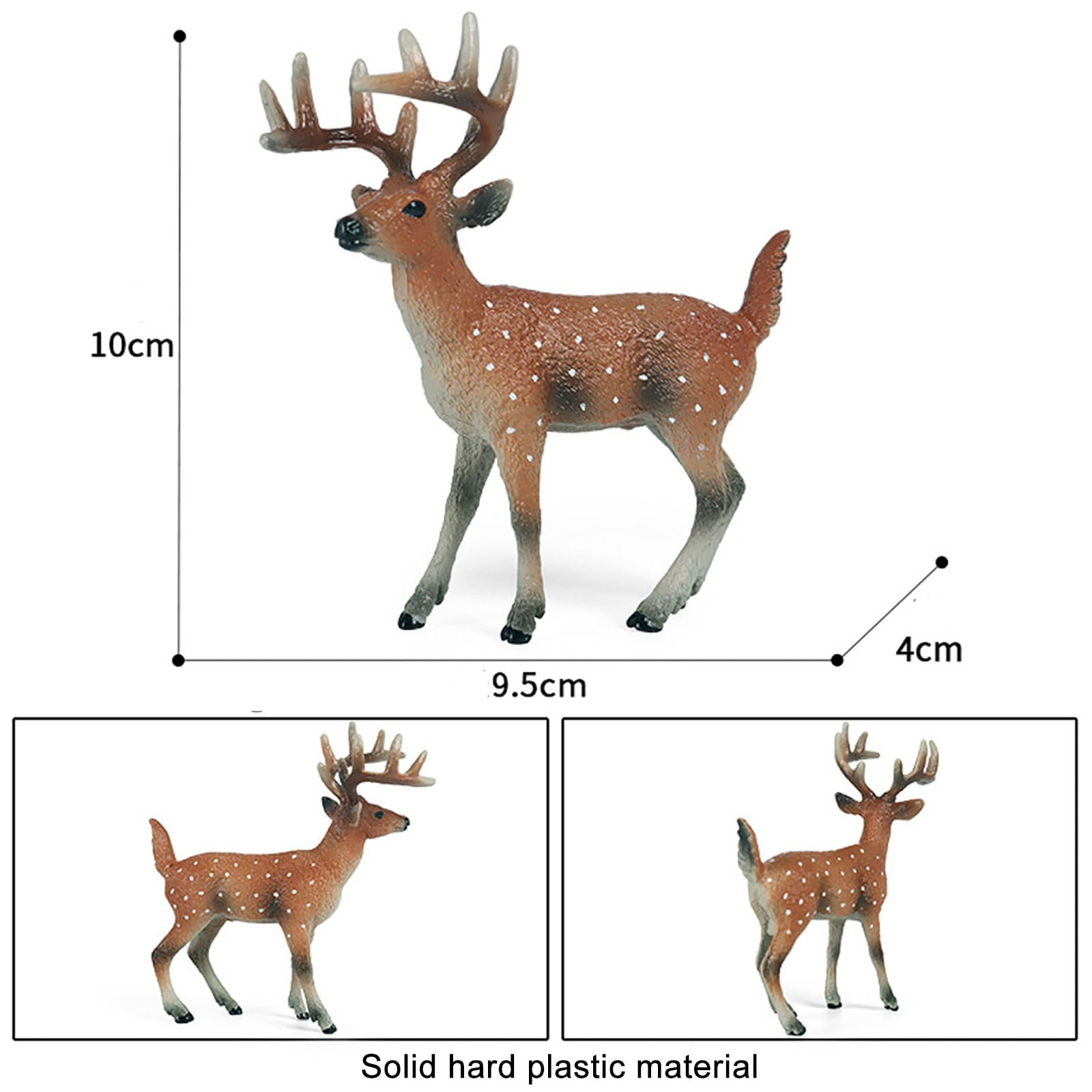 Amazon.co.jp: AENIMELY シカ鹿のフィギュア8個とクリスマスツリー