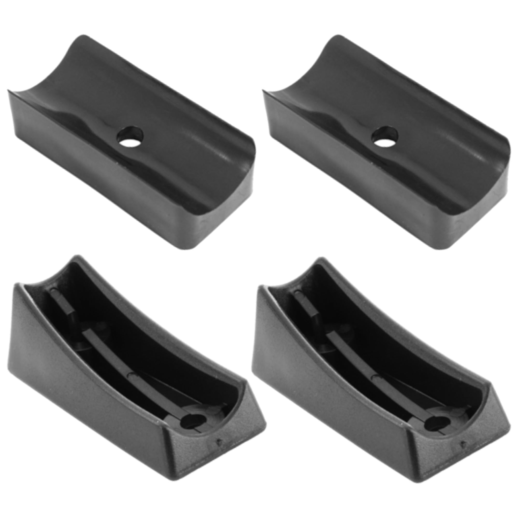 cyclingcolors Pack of 4 Round Plastic Cantilever Chair Gliders 22mm, Black