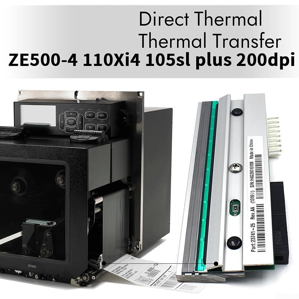 Thermodruckkopf für Zebra 110Xi4 110XiIV Etikettendrucker, 203dpi Ersatzteil P1004230, Hochauflösender Metalldruckkopf für industrielle Bürogeräte