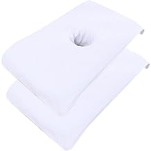 Massage Table Cover 2Pcs Soft Massage Bed Cover with Face Hole 16x32 Reusable Spa Beauty Bed Towel with Face Hole Sheet for Skin Care, White