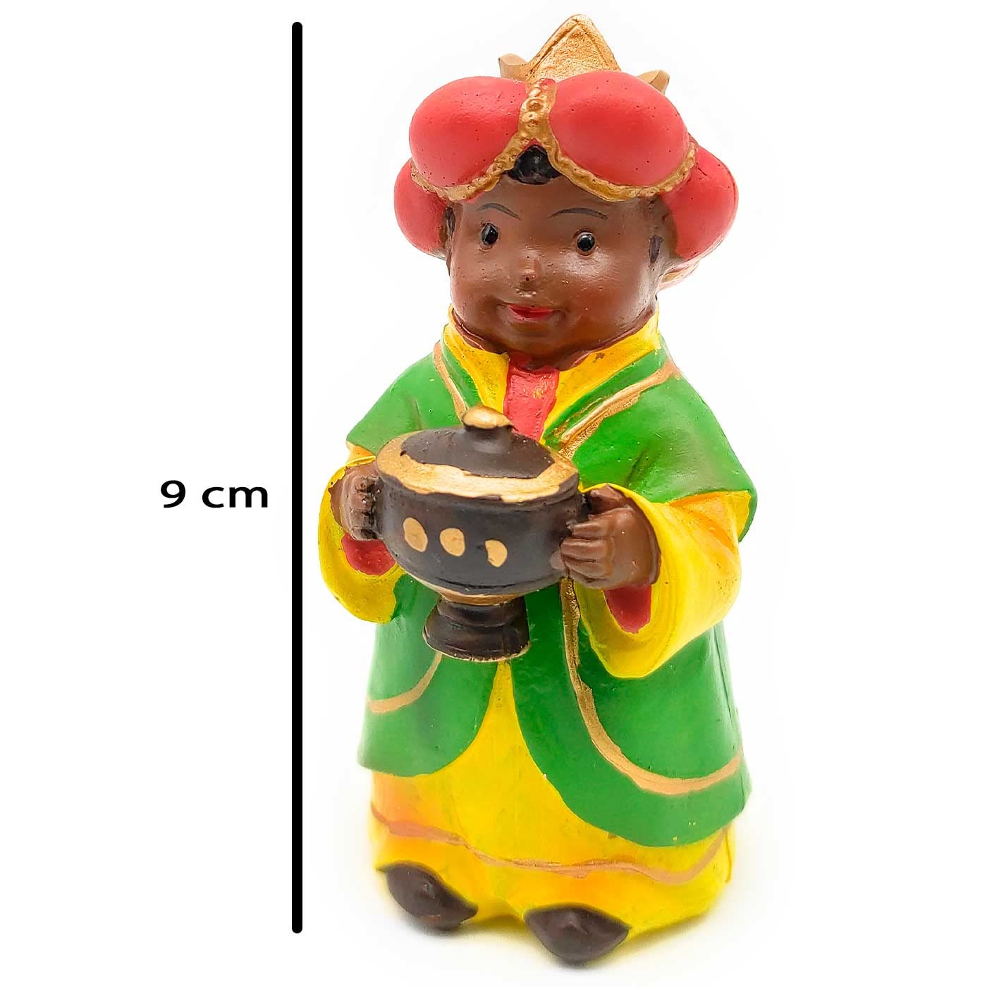 Acan Tradineur - Figuras 3 Reyes Magos Naïf para belén navideño, marmolina, Figuras Decorativas para Nacimiento, Pesebre, Navidad, Adorno Tradicional, 9 cm.