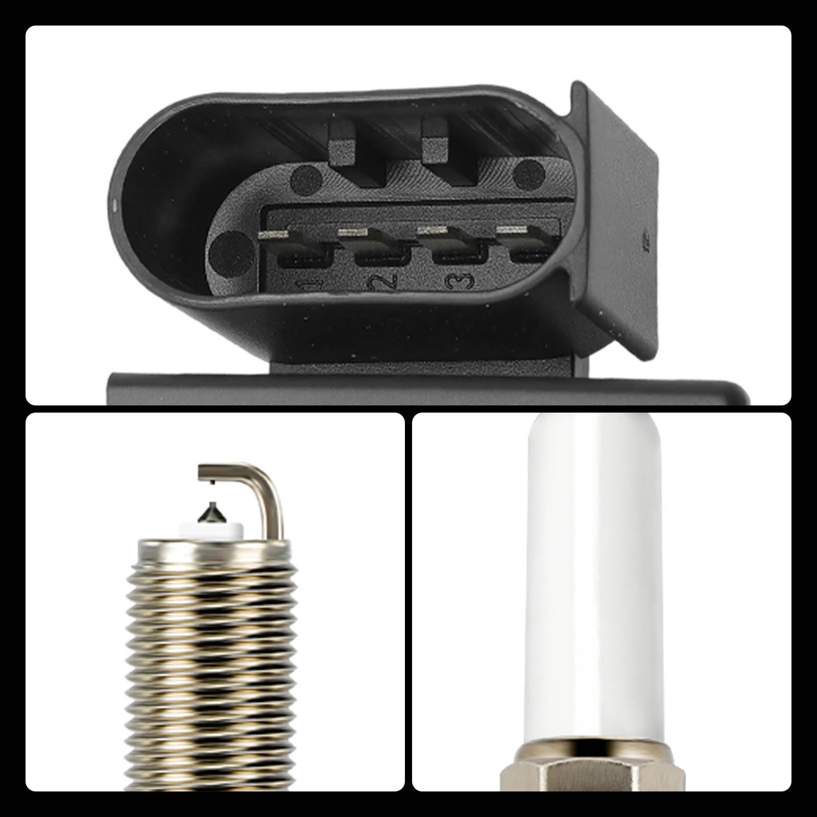 Frankberg 4 bobinas de encendido + 4 módulos de encendido de bujías | 224332935R, 2244800Q0J; Compatible con: Dokker MPV KE, Duster HM, Caja/MPV Dokker Express, Lodgy JS
