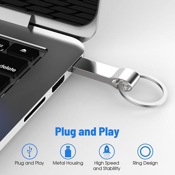 Memoria USB 982GB, Alta Velocidad Pendrive USB 3.0, Mini Pen Drive, Metal Alta Memory Stick para Ordenador, Tableta, Coche y TV (982, GB) - 3