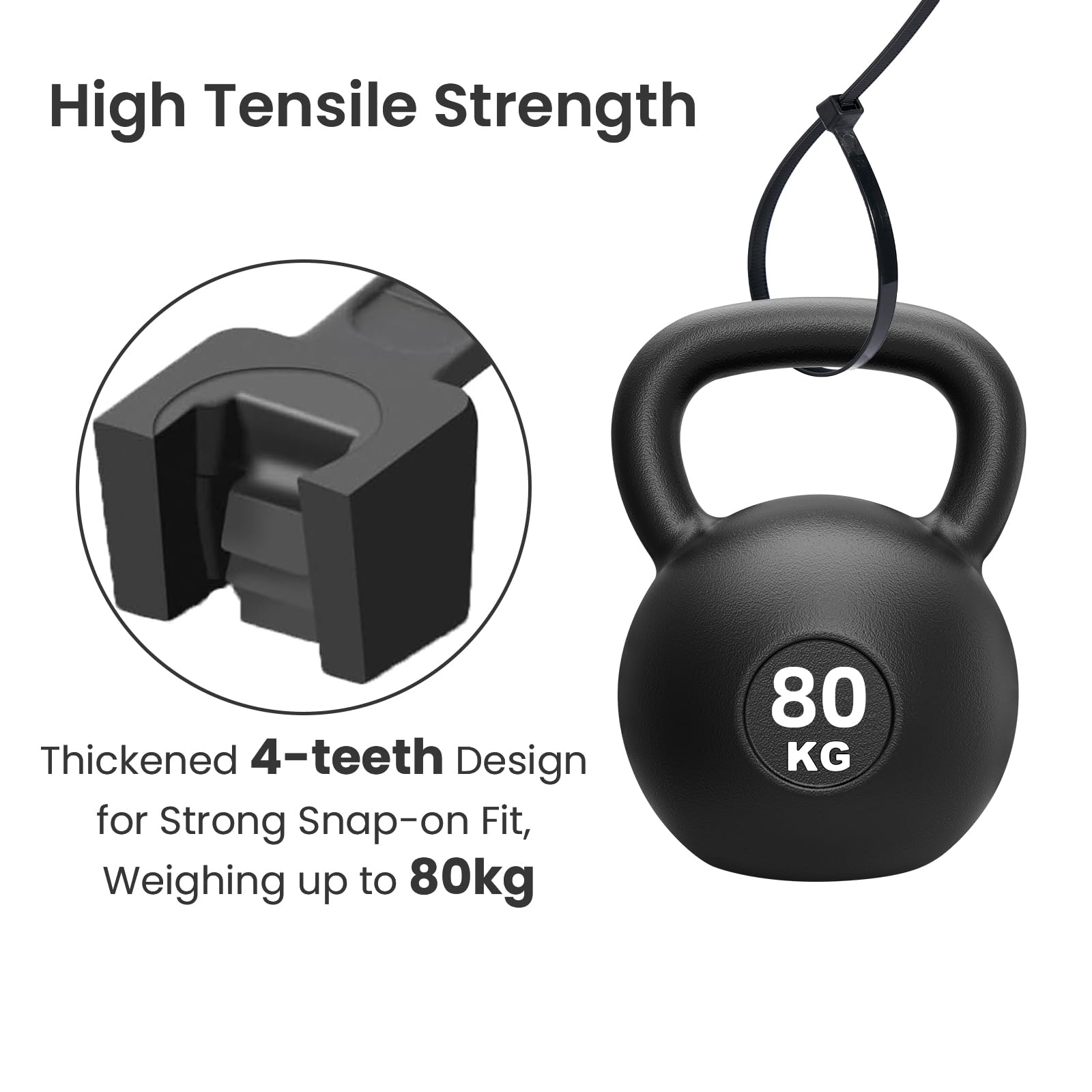 900mm x 9mm Cable Ties, 25 PCs Heavy Duty Extra Long Thick Nylon Zip Ties Self Locking Tie Wraps - Image 3