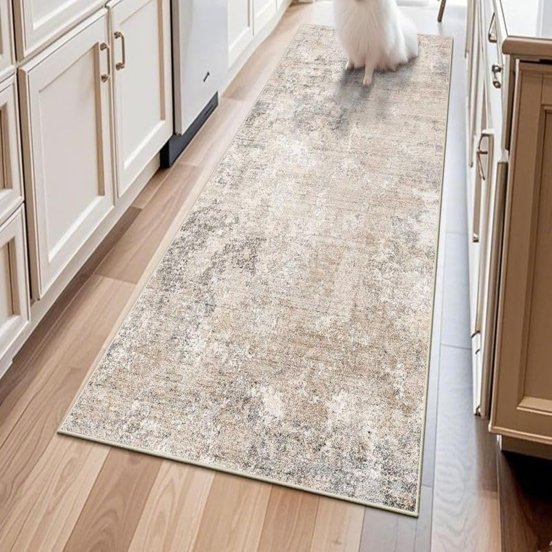 Alfombra cocina antideslizante y lavable: estilo moderno y pelo corto ideal para pasillos