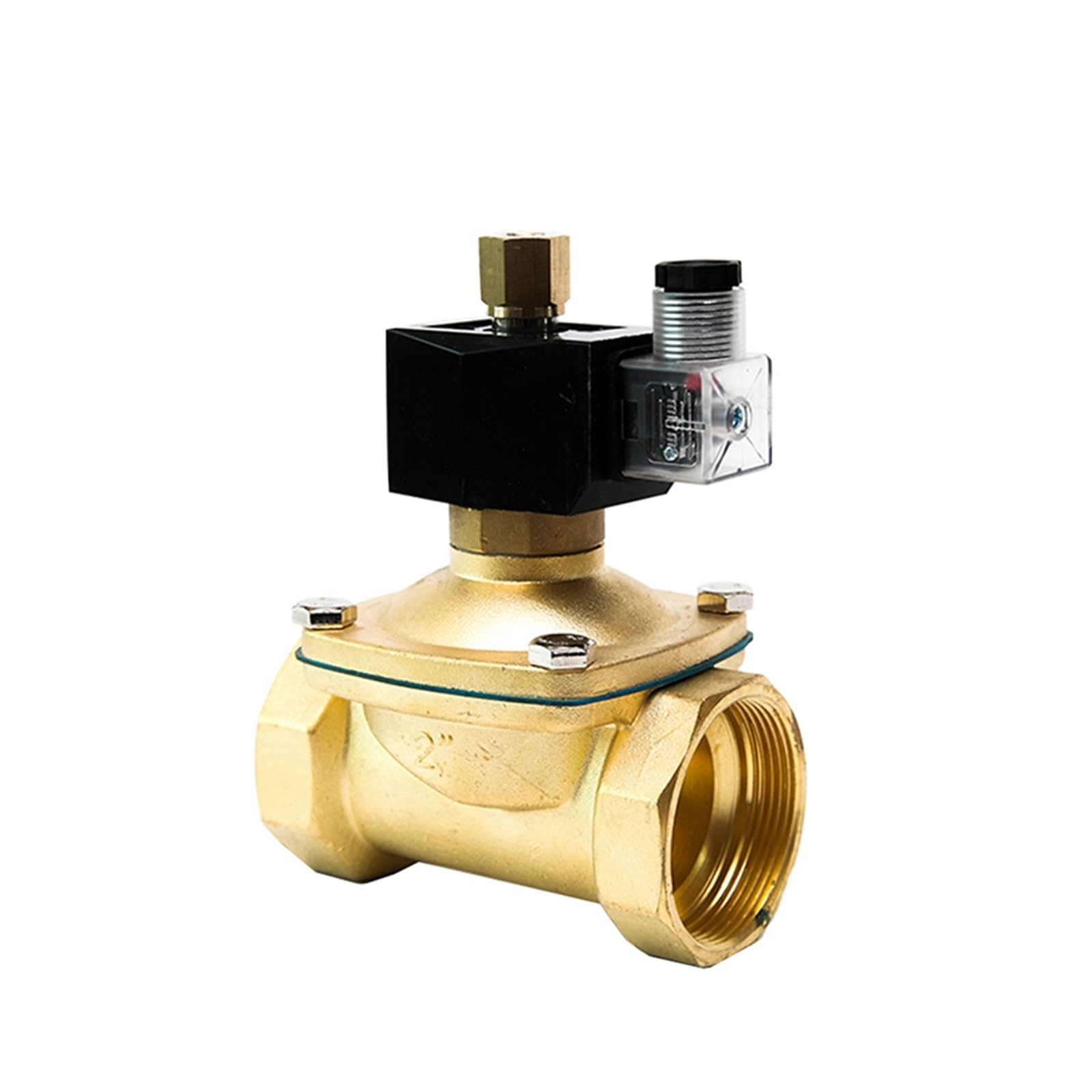 TREDSWQCV 2" Brass Waterproof Solenoid Valve 220v 24V 12V 220V 110V Normally Open(G-110VAC-NBR-SEAL)