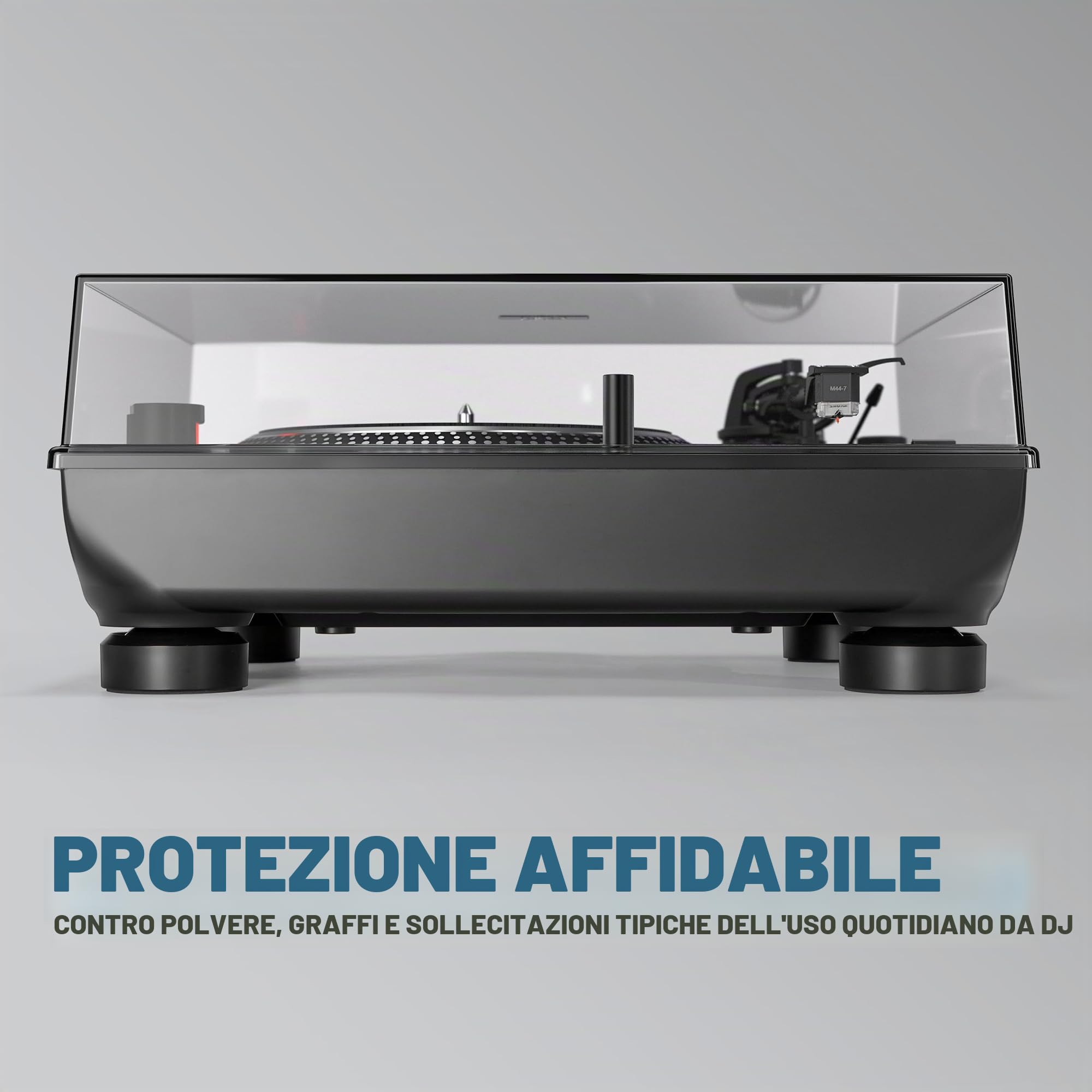 Reloop Abdeckhaube RP-7 - Copertura protettiva con calzata precisa, Realizzata in plastica resistente e stabile, Protegge il giradischi in modo affidabile da polvere, graffi e dall’usura tipica dell’u