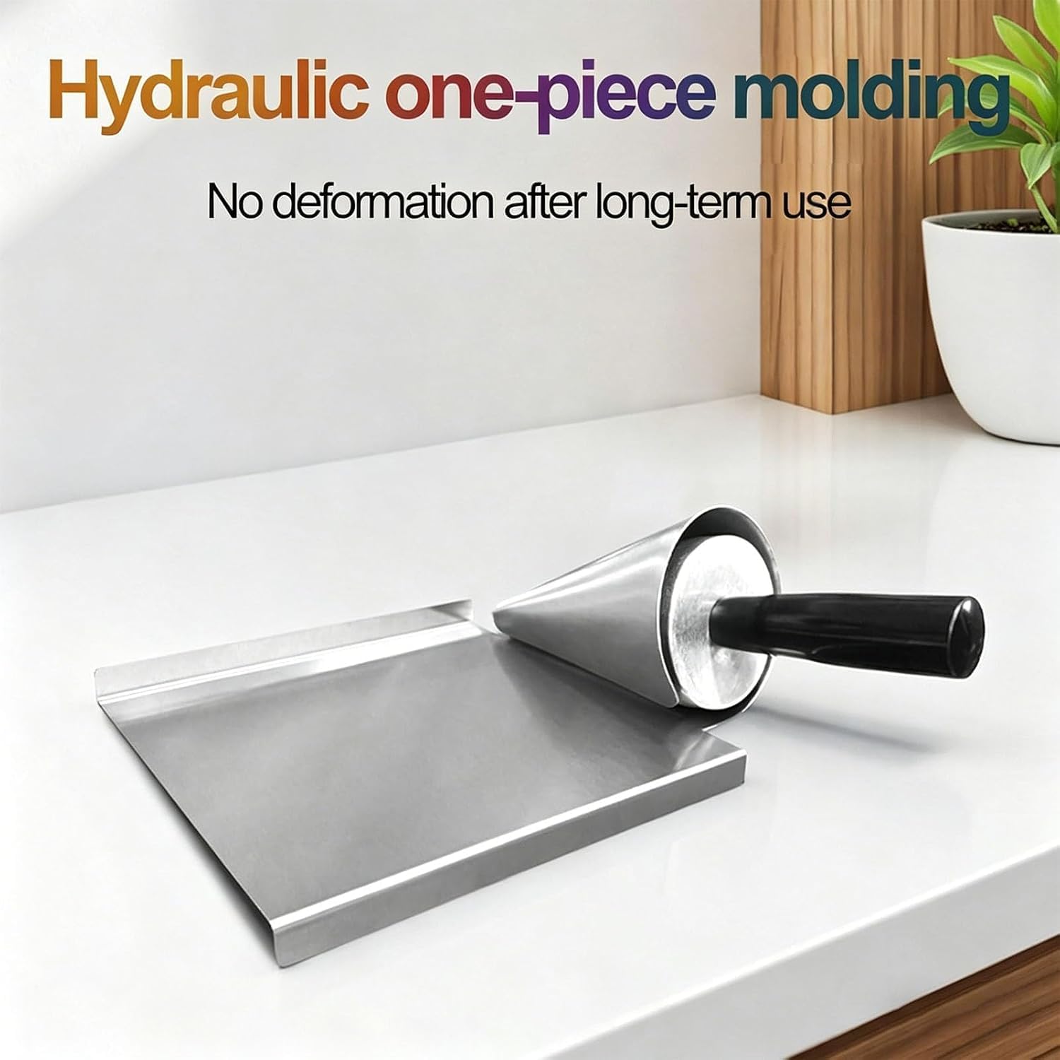 Molde de aluminio fundido para hacer cono de gofre, molde de rodillo de cono de helado, agarre cómodo, reutilizable, para panadería, cocina, postres
