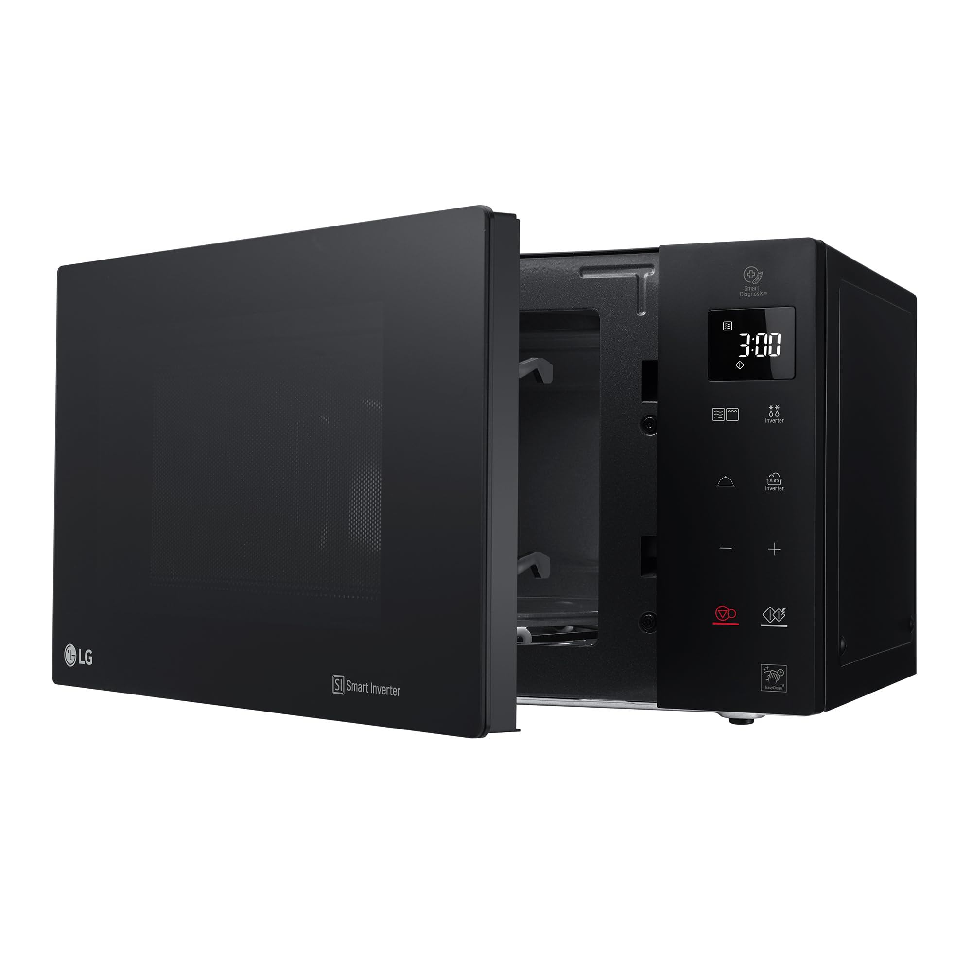 LG MH6535GDS Smart Inverter, Microondas 1000 W con Grill 900 W, Color Negro, 25 Litros