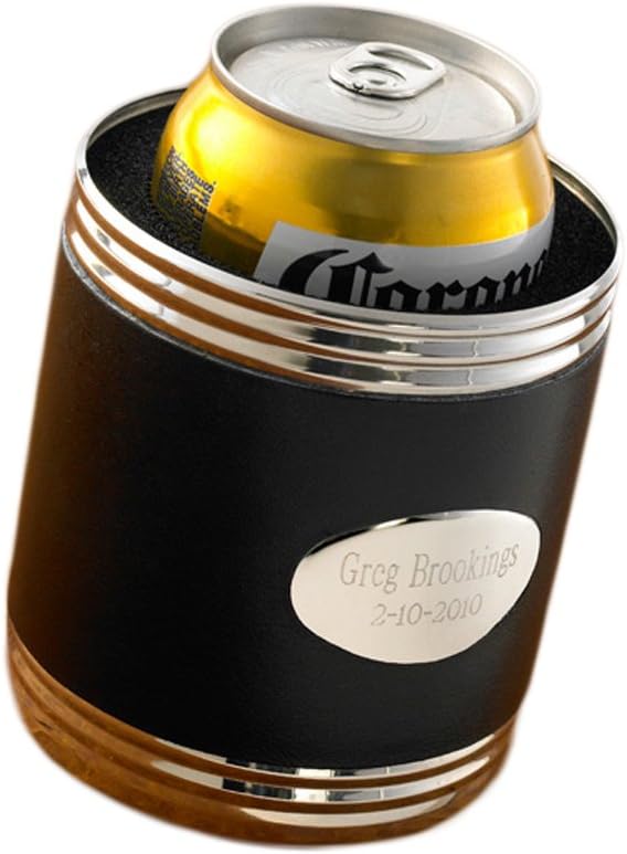 Personalized JDS Gifts Outdoor Portable Black Leather