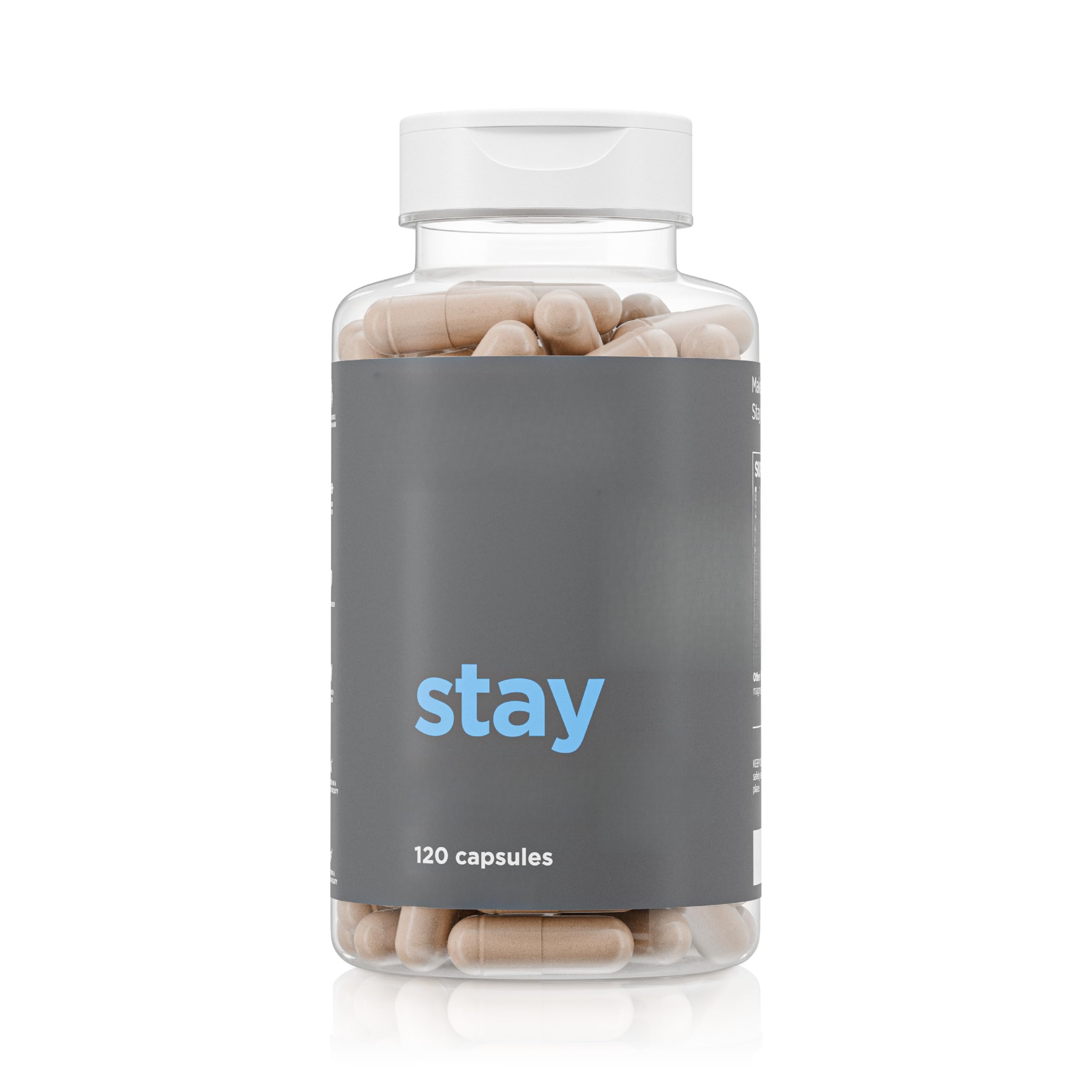 Capsule di fibre pulite, aiuto quotidiano degli uomini per la digestione, l'intestino e alleviano il gonfiore (120 capsule vegane)