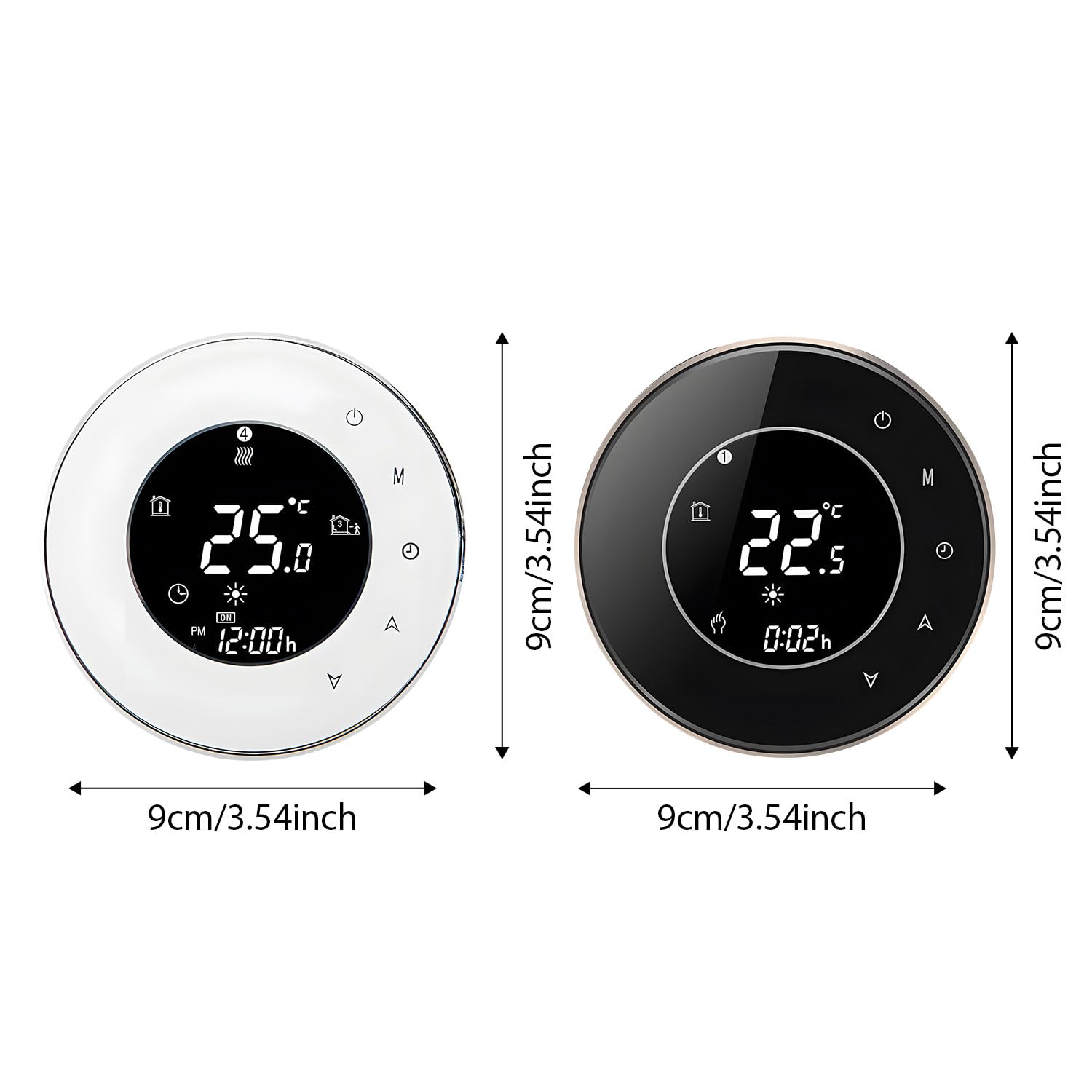 Regulador compatible para varios dispositivos de calefacción, incluyendo hornos de pared, ofrece una instalación sencilla y características de seguridad LCD