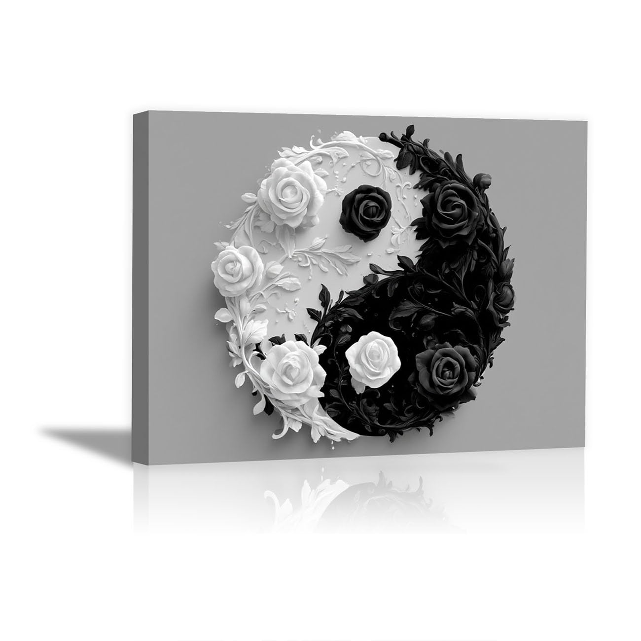 Cuadros modernos en blanco y negro abstractos para decoración de salones 8