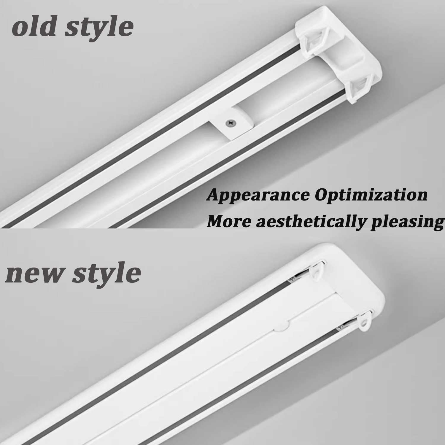Binario da soffitto in alluminio a doppio binario preforato per finestra e doccia ains 2 corsie design 2,8 m (9,2 piedi) divisorio e facile da inserire