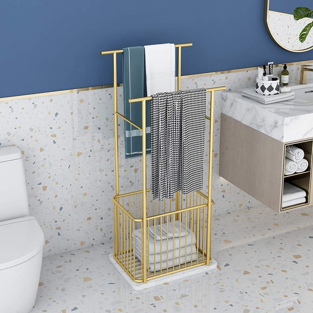 Nordic Toilet Rack Light Simple Marble Bathroom Towel Free Punch Storage Floor