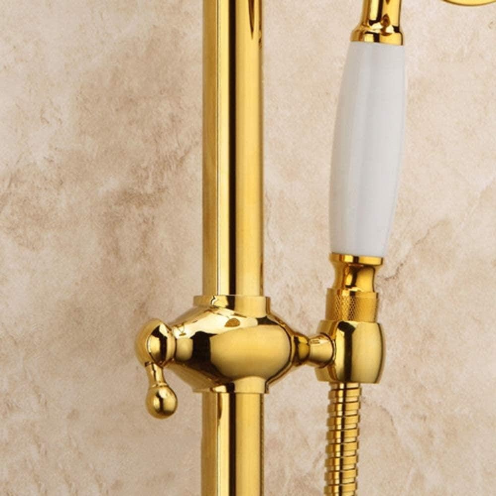Bath Kits All-Copper Gold-Plated Shower Set Antique Shower Set All-Copper Hot and Cold Shower Head Not Rusting