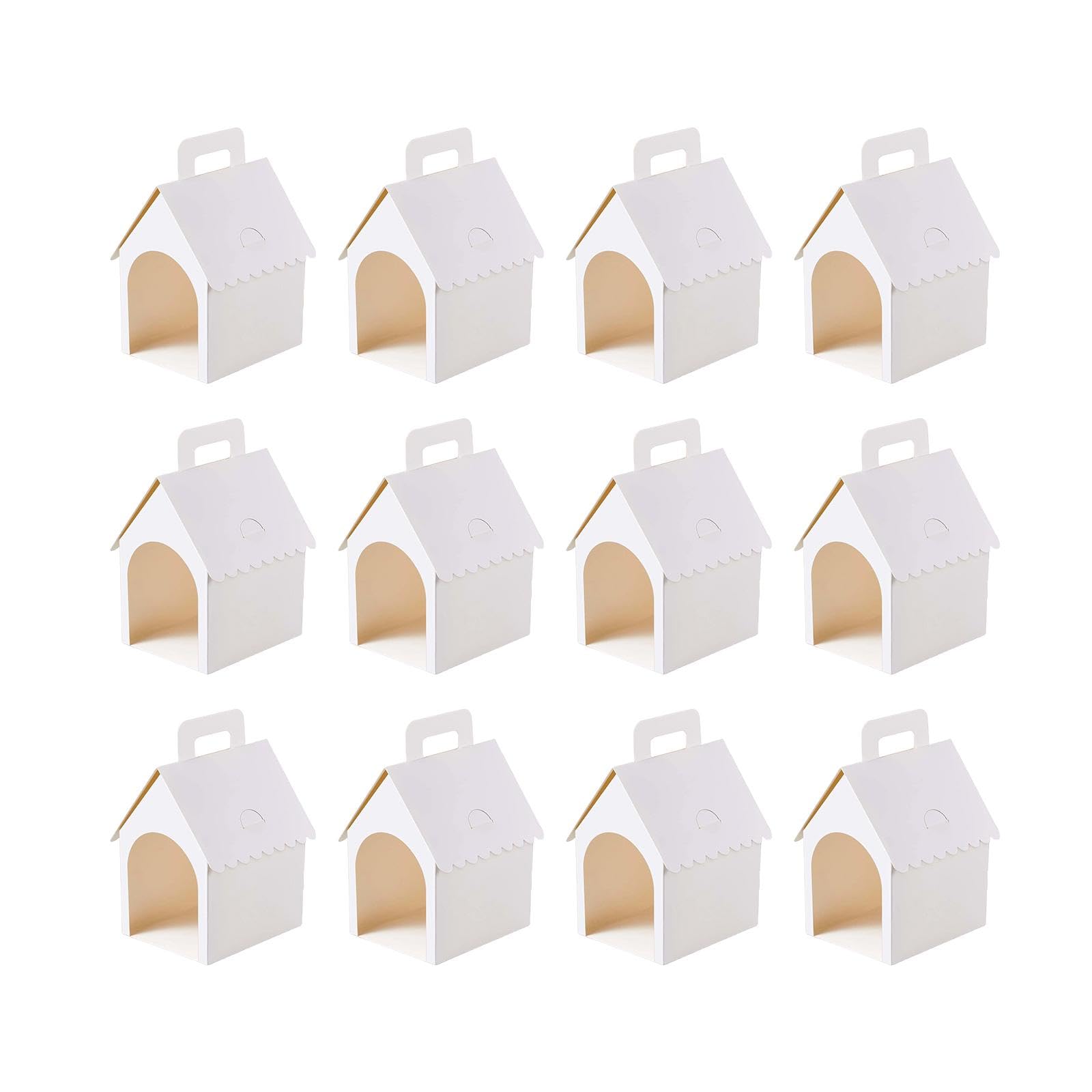 Oshhni 12 scatole regalo con manico, contenitori portatili per caramelle, confezioni regalo, per damigelle d'onore, compleanni