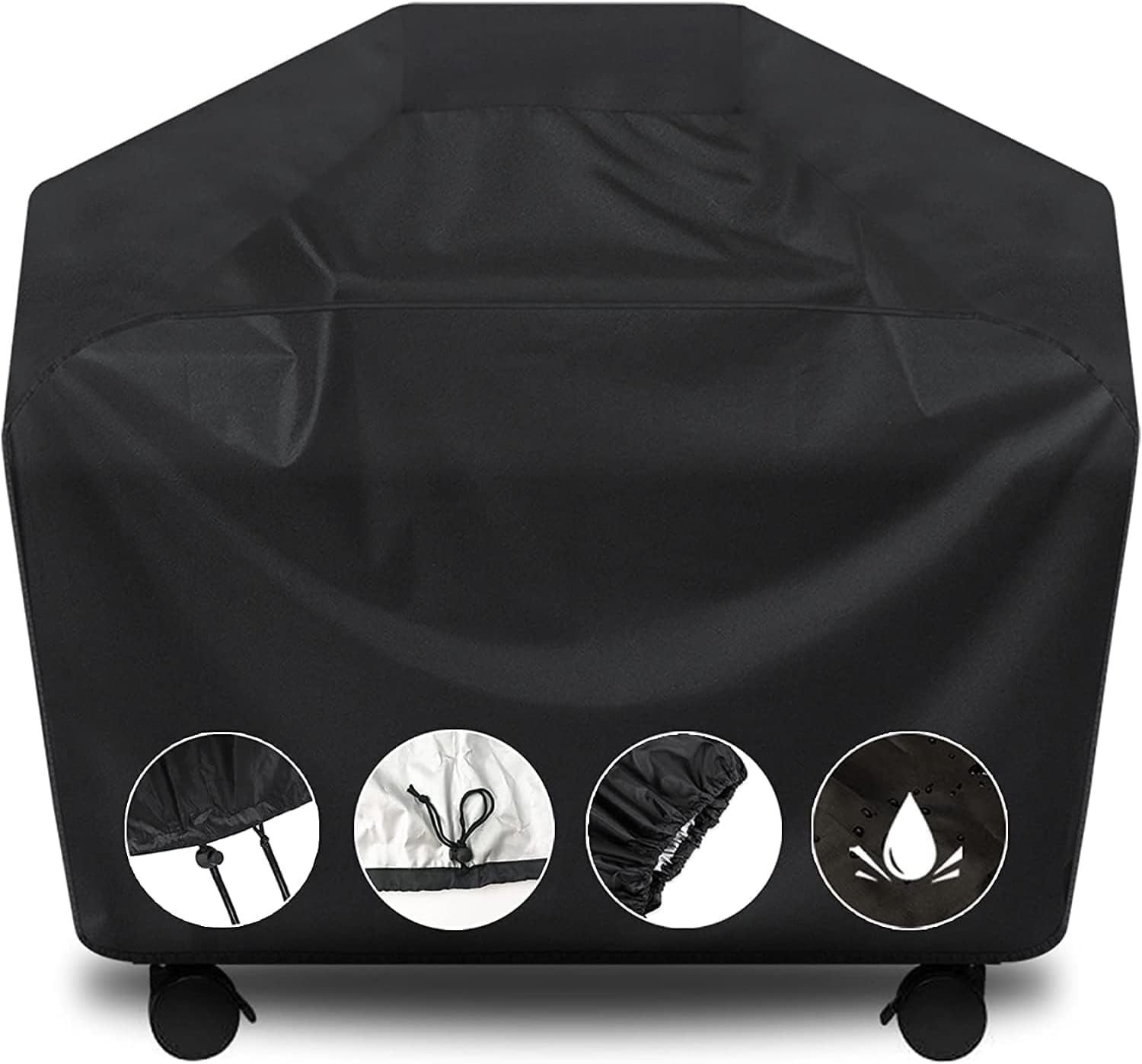 Doeunner Barbecue Grill Cover 145x61x117CM Waterproof BBQ Cover Barbecue Grill Protector UV Protection and Rain Protection Outdoor Gas Charcoal Electric Barbeque Grill