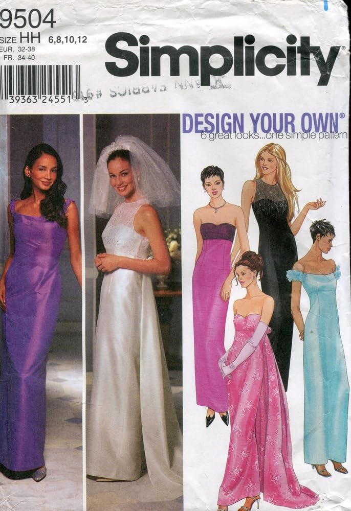 Robe de soirée pour femme Simplicity 9504 pour briller en mariage