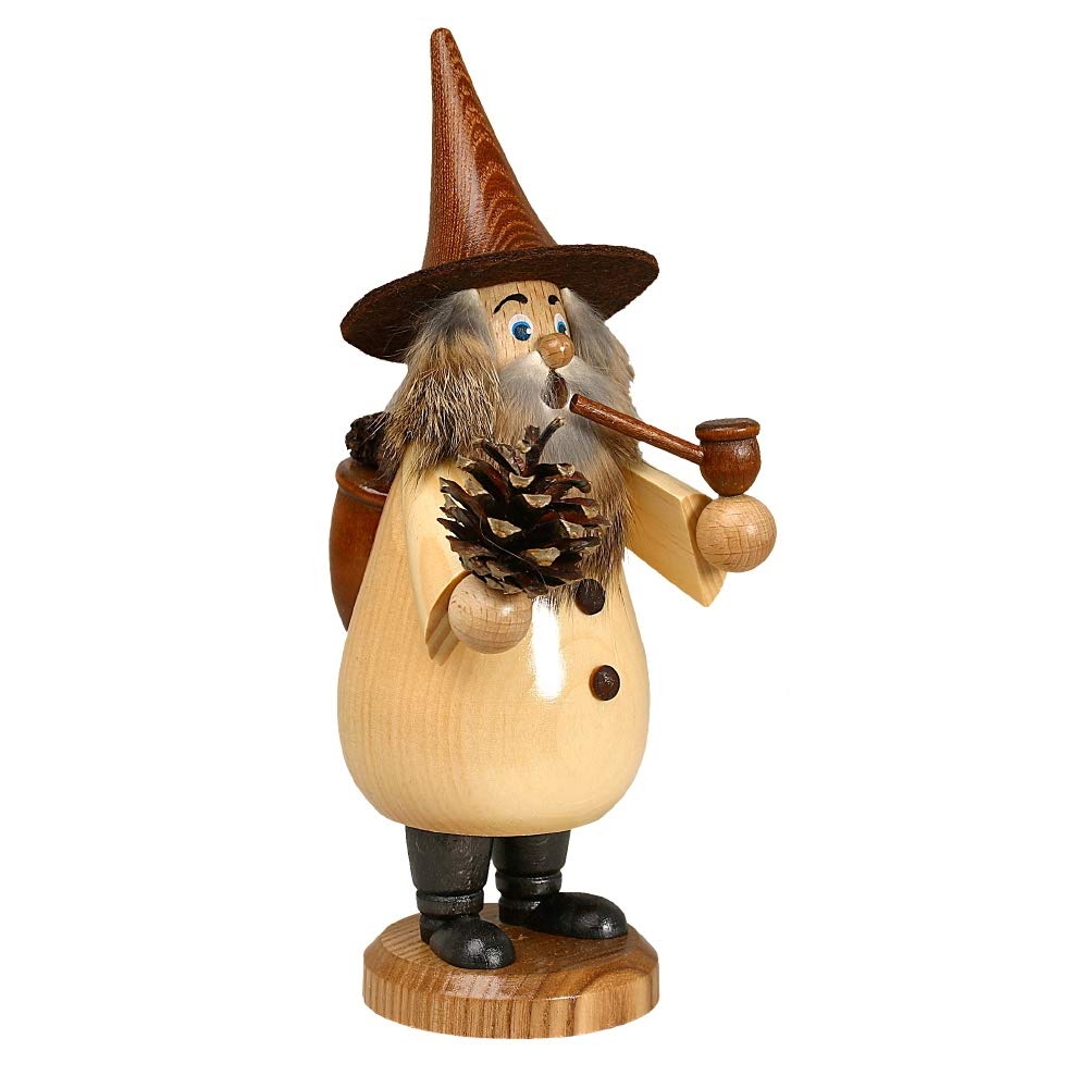 Räuchermännchen Wurzelzwerg Zapfenmann Natur - 19 cm - Original Erzgebirge Räuchermann