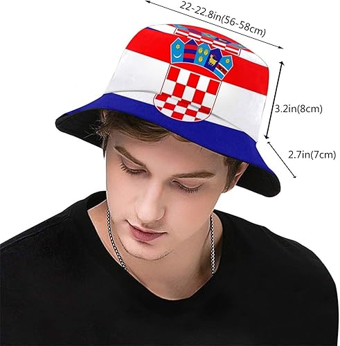 Miniatura 3 de Sombrero de pescador croata con bandera de Croacia, gorra de pescador croata para exteriores para mujeres y hombres