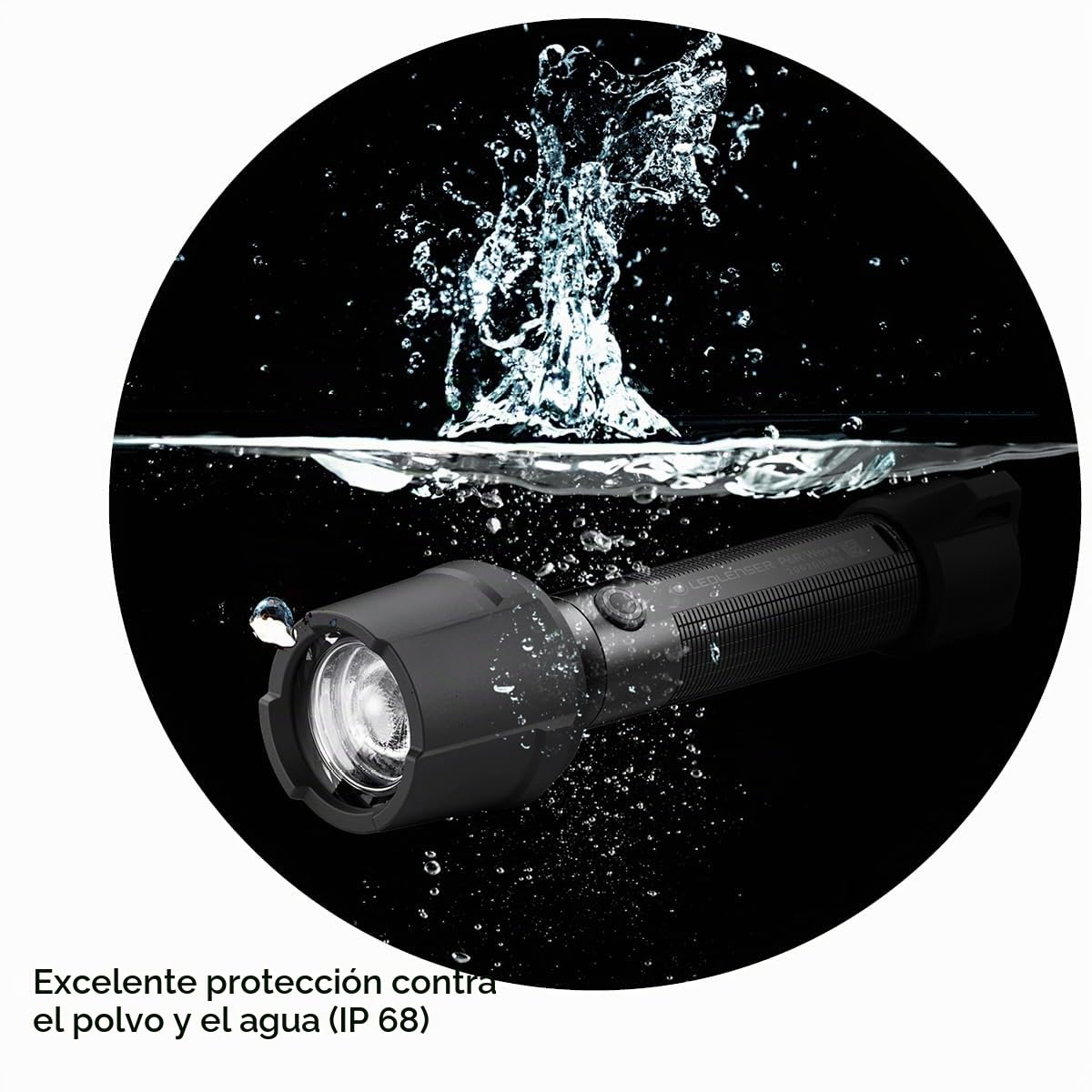 Ledlenser P6R Work Linterna Recargable, 850 lm, 230 m, Impermeable IP68 | Enfoque ajustable, 187g, hasta 45h de autonomía, protector de goma, CRI alto, ideal para obra y taller | 2020