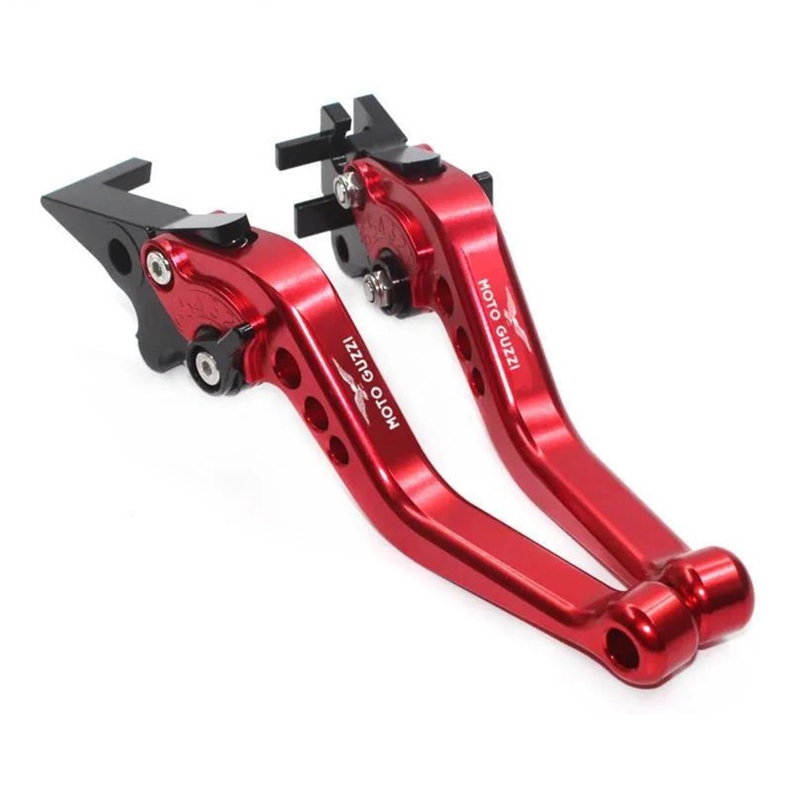 UYFYQECJY for Moto Guzzi Breva 850 1100 1200 Griso BREVA 1100 Norge 1200 GT8V CNC Motorcycle Adjustable Brake Clutch Levers Parts(Red-B)