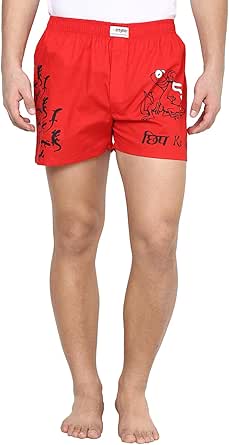 LA INTIMO Men's Lizzy Busy Boxer X-Large (40-42 Inches) Red at Amazon ...