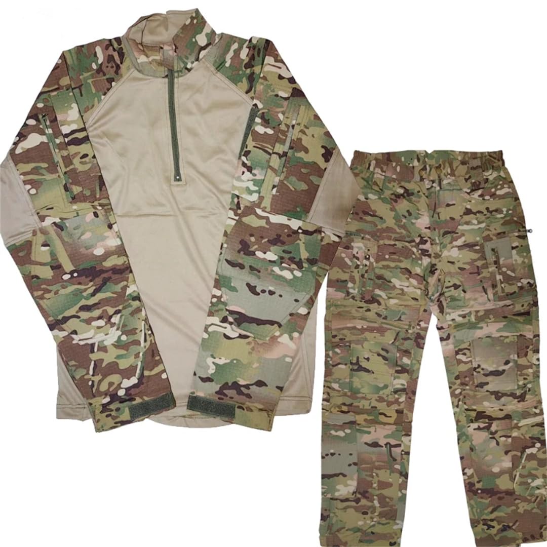 Multicam - Traje táctico de combate, uniforme de camuflaje, equipo de entrenamiento al aire libre, ropa de caza y trabajo