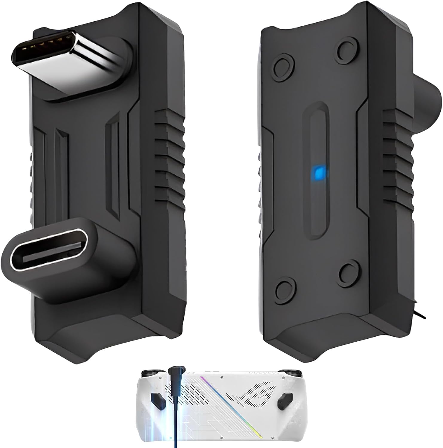 2Pcs 180 Degree USB C Adapter, U Shape USB-C Male to USB-C Female Connector, Type C Angled Adapter Data Transfer Connector with PD 100W for Laptop, Tablet, Smartphone, Gaming Devices