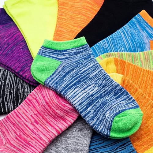 Image of Tipi Toe Women's 20 Pack Colorful Low Cut Socks - Lightweight, Breathable Design for All-Day Comfort Sizes 9-11 /10-13