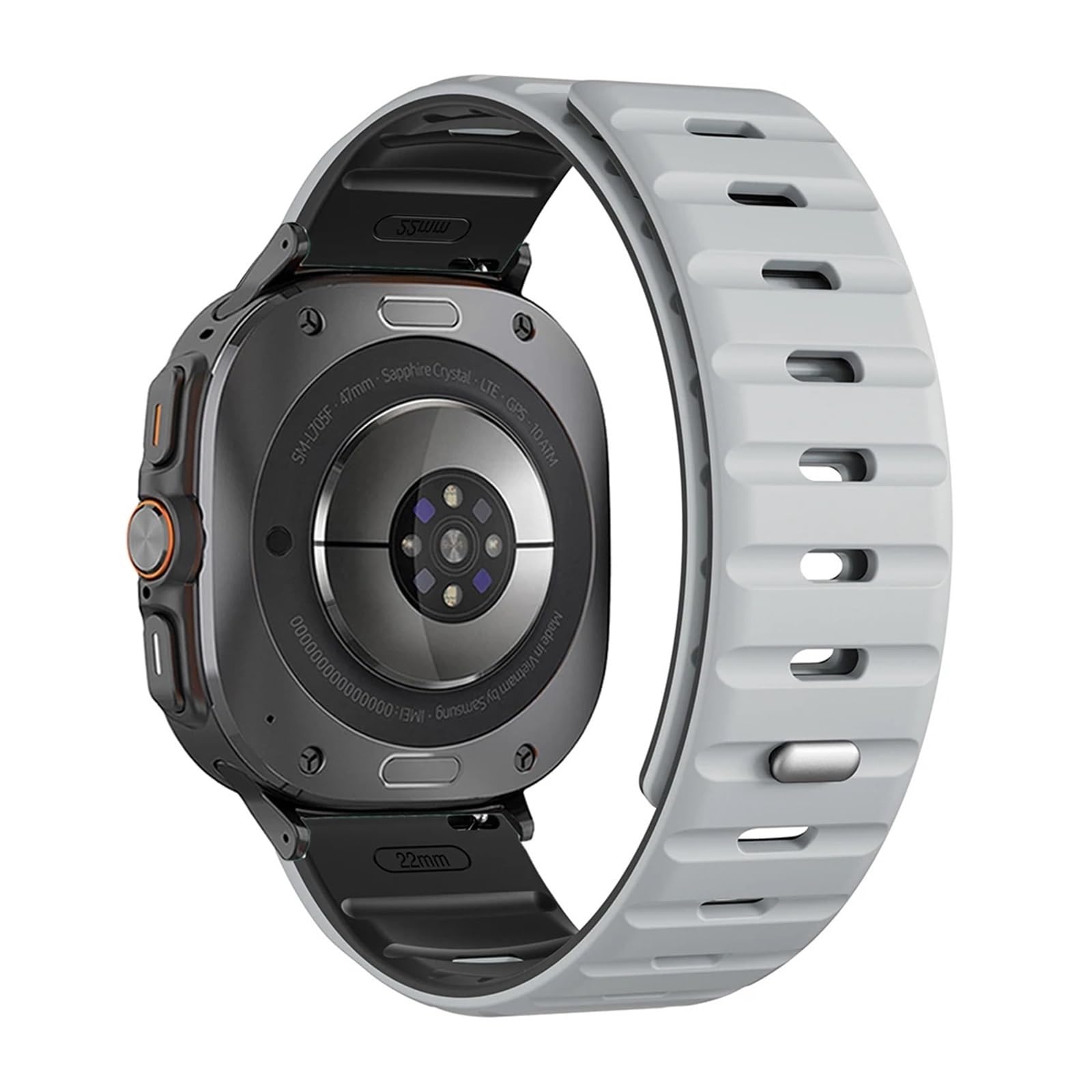 BIK Pasek magnetyczny do Samsung Galaxy Watch Ultra 47 mm męski miękki silikonowy pasek do Samsung Ultra 7 ULTRA 47 MM sportowy pasek Correa paski do zegarka