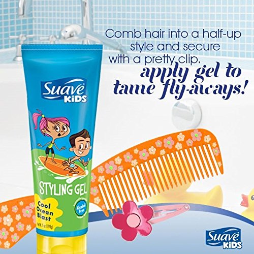 Suave Kids Styling Gel, Cool Ocean Blast, 7 Ounce (Pack of 3)