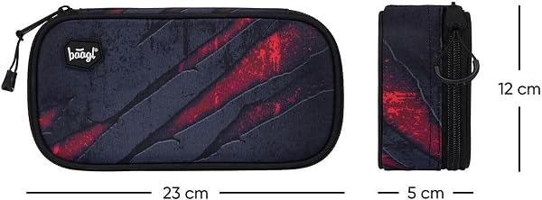 Baagl Federmäppchen für Mädchen - Schulmäppchen für Schreibwaren - Schulsachen Federtasche, Jungen Federmappe, Mäppchen für Schule - 5