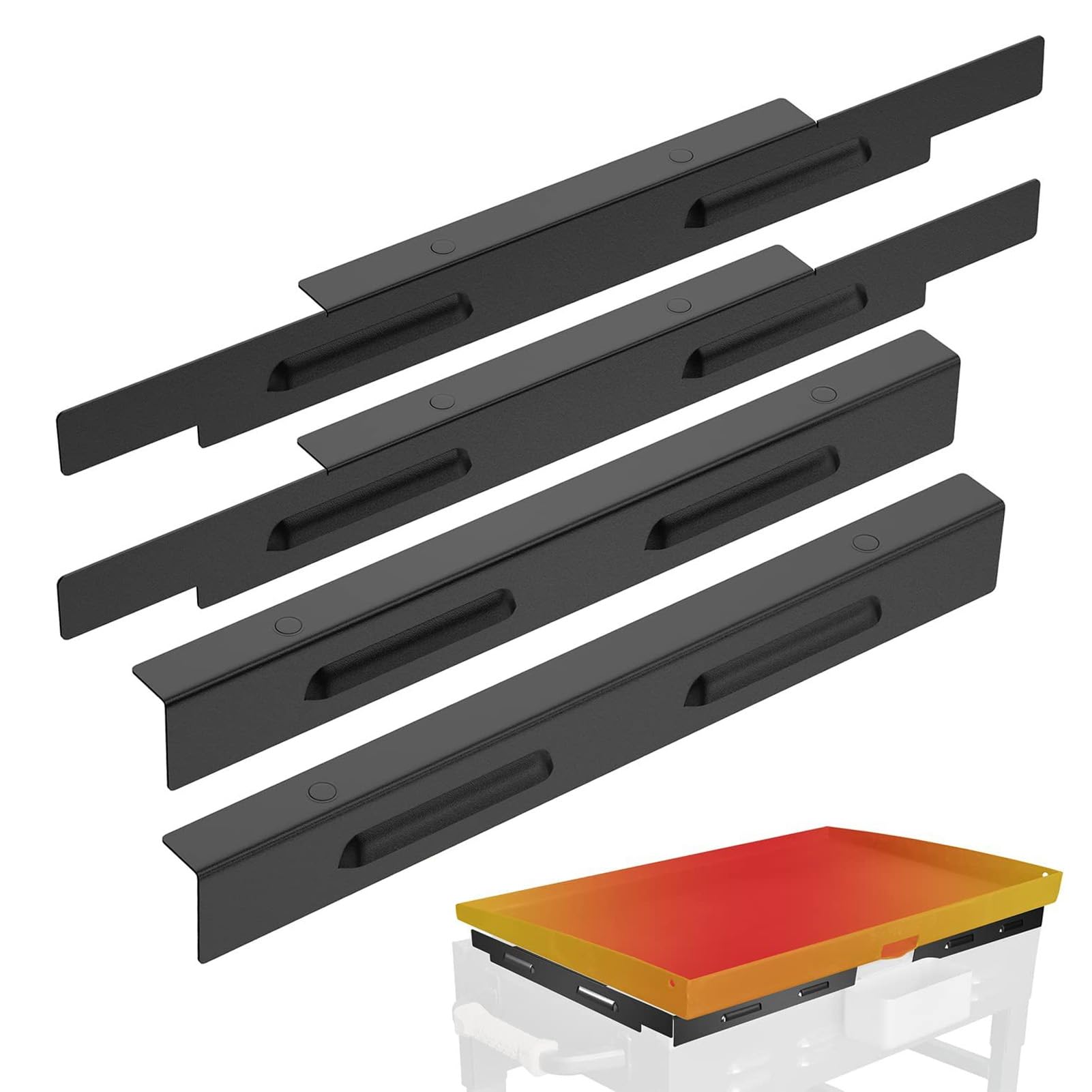 Paravento Magnetico Per Piastra Blackstone 55 Cm – Accessori In Acciaio Inox, Antivento, 4 Pezzi - 2