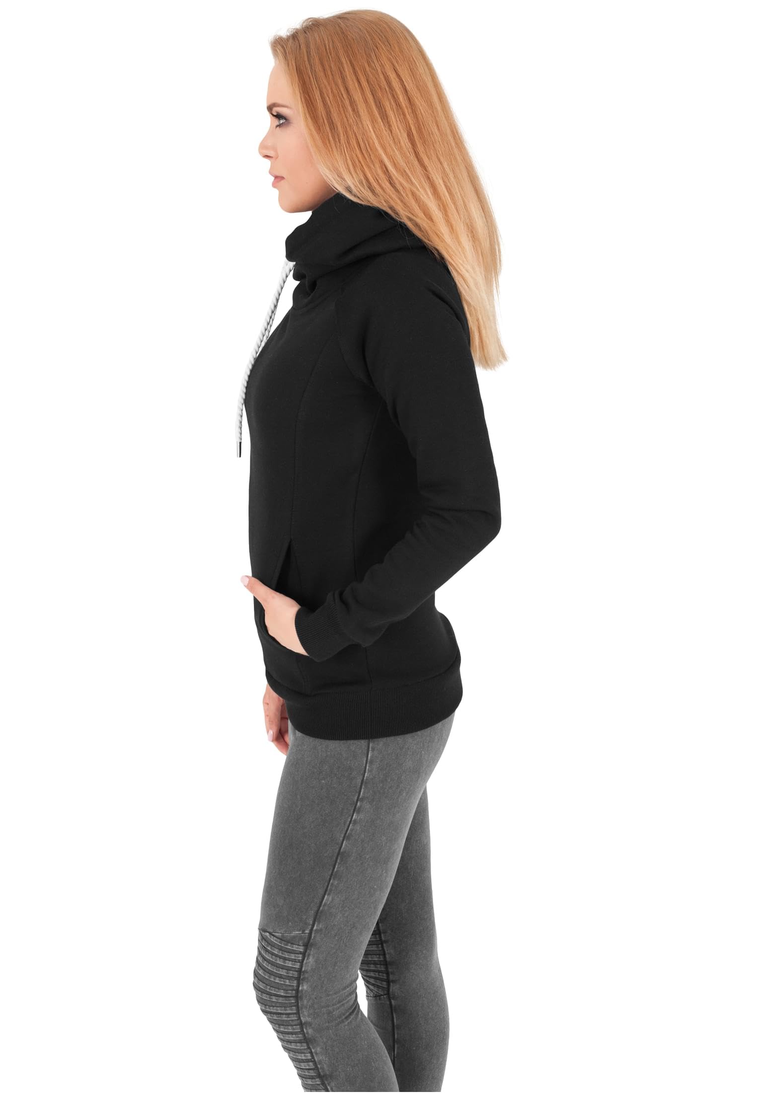 Urban Classics Damen Ladies Raglan High Neck Hoody