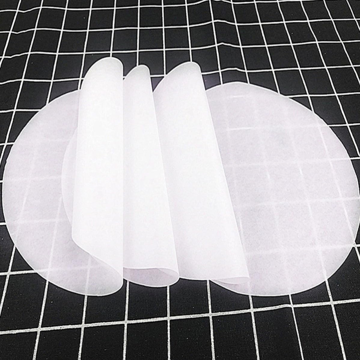 500 Feuilles de Papier Sulfurisé Blanc Rond Résistant Haute Température Revêtement Antiadhésif pour Cuisson et Barbecue Professionnel