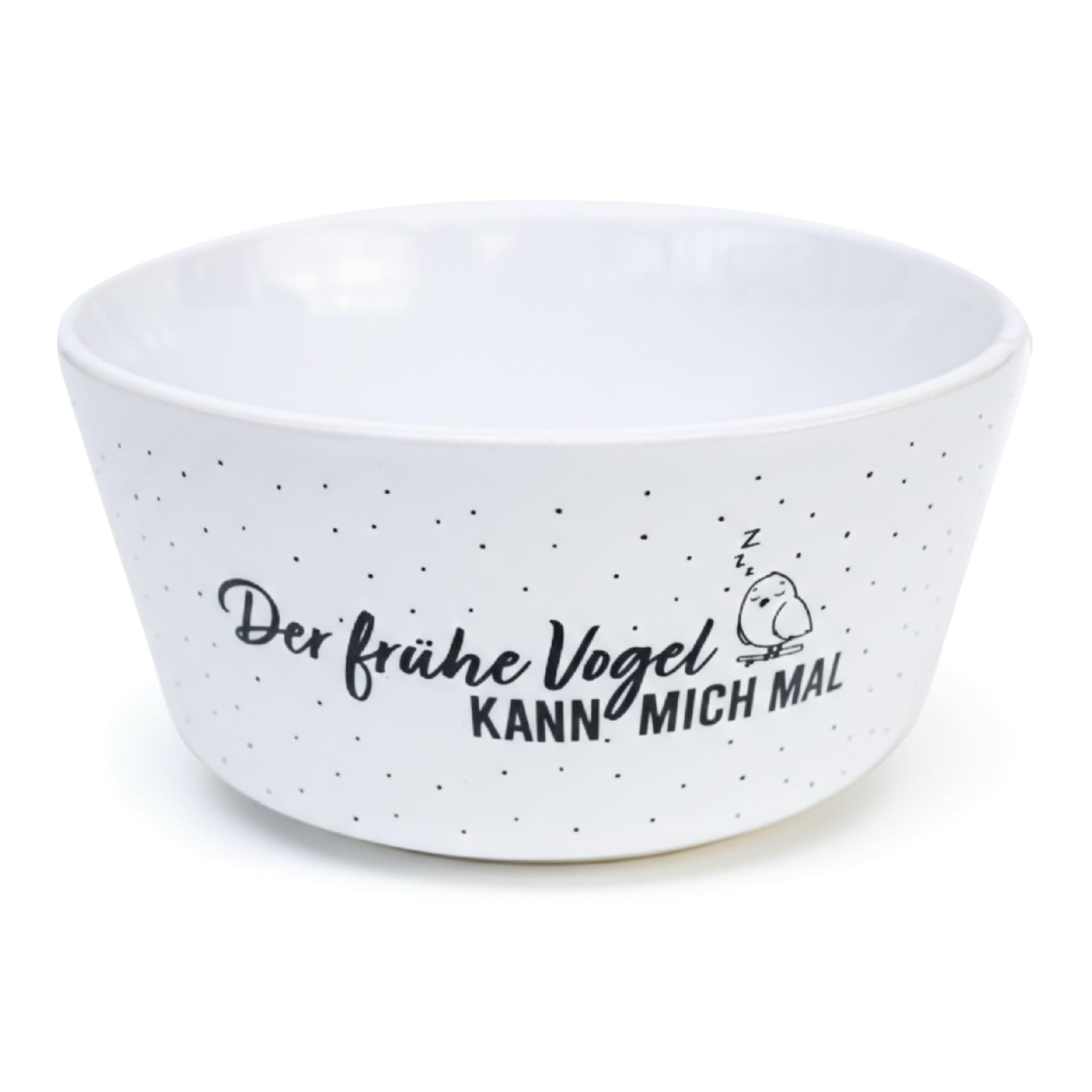 Papierdrachen Müslischale aus Porzellan - Lieblingsmensch - Weiß Schwarz - 15 cm - Frühstücksschale - Geschenkidee Ostern - Porzellanschale für Bowls