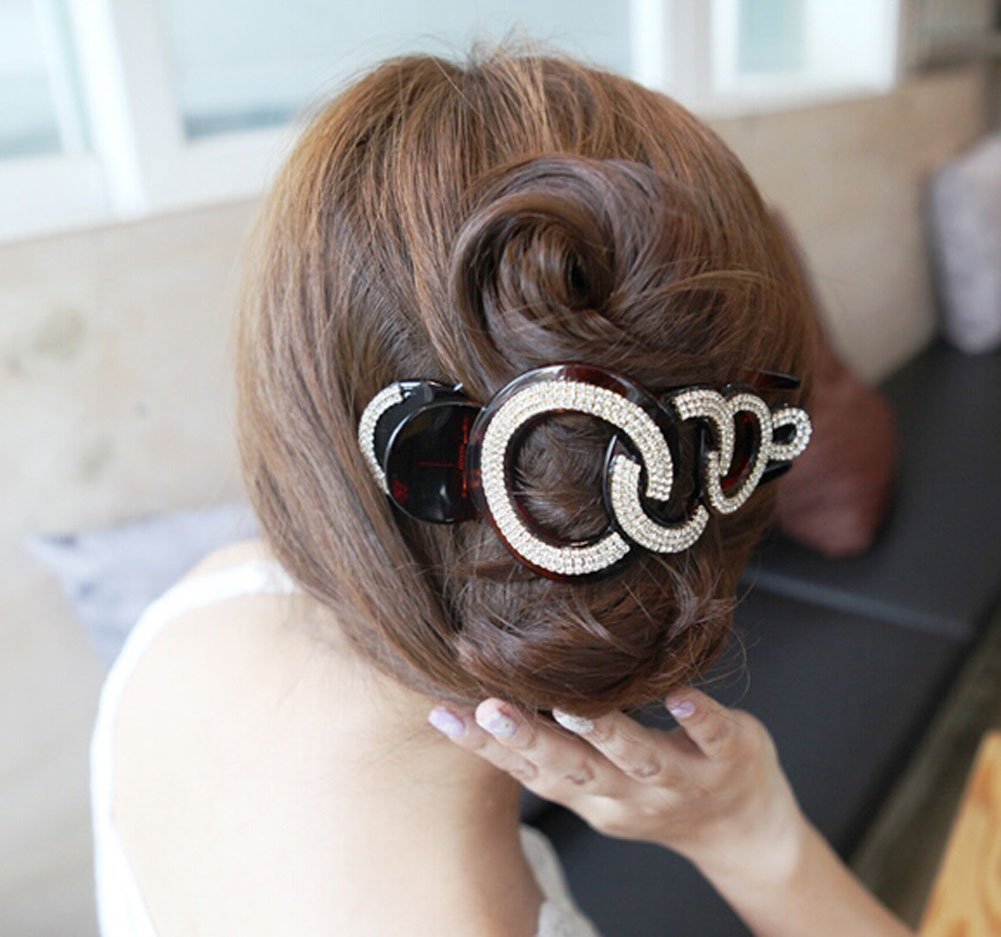 Pince à Cheveux épaisse Claw Me Up – Beige Marron, Design Unique En Acétate, Made In France